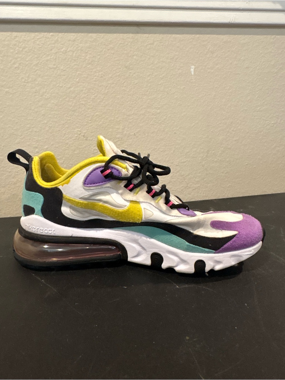 Nike Air Max 270 React Shoes Multicolor 2019 AT6174-101 Sneakers Women Size 6.5 - Picture 5 of 11